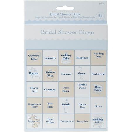 Party Game Cards, 24-Pack, Bridal Shower Bingo