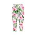 thumbnail image 4 of Vibrex Women's High Waist Capri Leggings, Stretchy Non-Position Print Yoga Pants, Breathable Slim Fit Casual Bottoms for Summer & Spring,03-Pink_2XL, 4 of 5