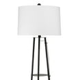 thumbnail image 2 of Benjara Lampadaire avec 3 Étagères et Support Trépied, Noir, 2 of 5