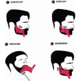 thumbnail image 4 of Chargenyang Outil de Modelage et de Coiffure de Barbe, Peigne Facial pour Hommes, Modèle de Modelage de Barbe, Outil de Coupe, Peigne de Maquillage, 4 of 8