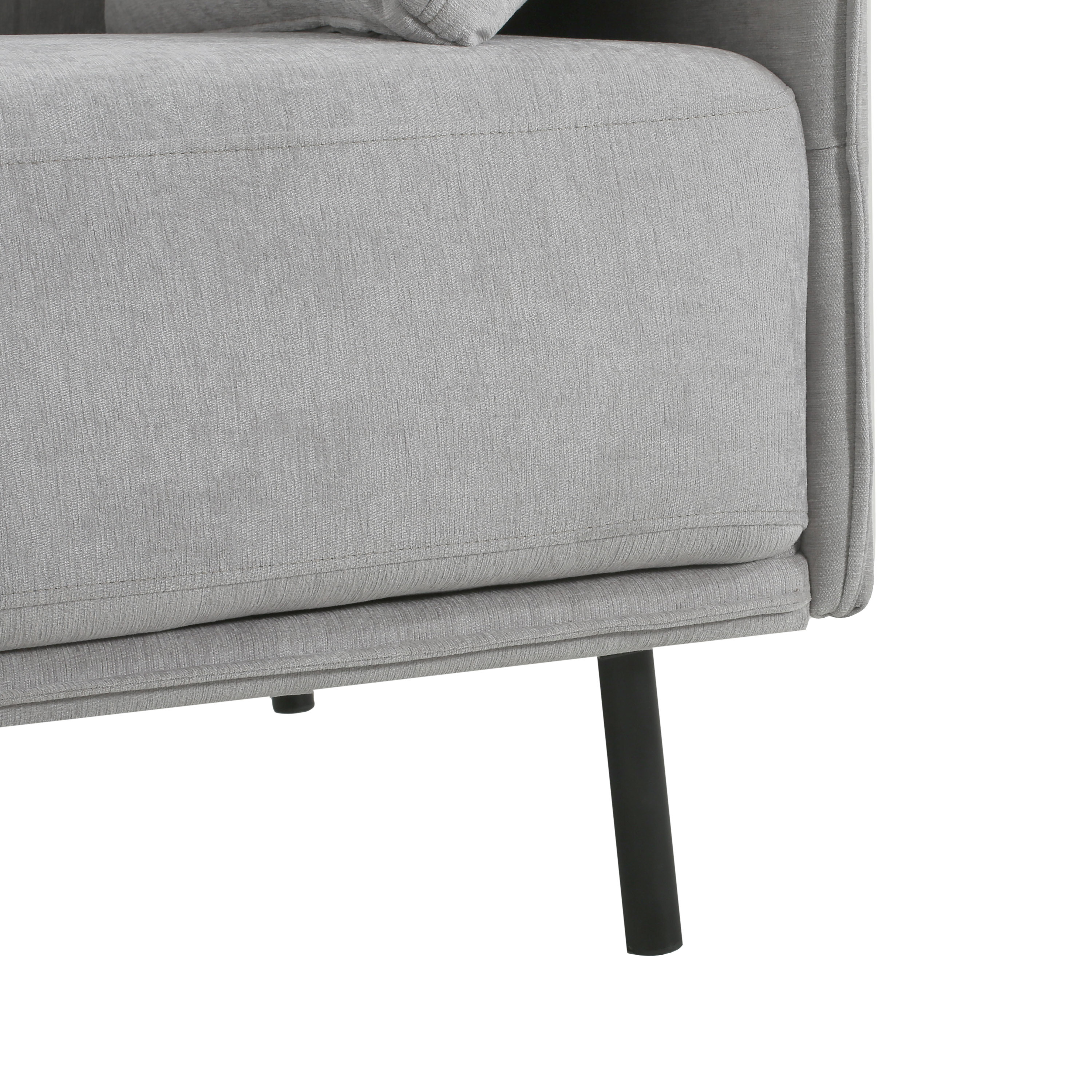 EUROCO 39.17"W Oversized Accent Chair,Mid-Century Modern Lounge Arm Chair with Solid Wood Frame,Steel Legs and 2 Pillows,Upholstered Accent Chairs for Living Room, Bedroom or Balcony,Grey
