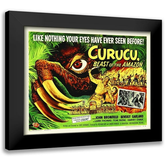 Hollywood Photo Archive 14x12 Black Modern Framed Museum Art Print Titled - Curucu, Beast Of The Amazon, 1956