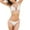 White, variant on Women Bandage Bikini Set Push Up Bra Swimsuit Bathing Suit Swimwear One Strap Bikini Bikini Full Coverage Bottom Set Big Bust Bikini Top Striped Bikini G String Bikini Lifeguard Bikini Women Bikini