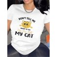 thumbnail image 6 of 【New Arrival】Funny Cat Quote Graphic T-Shirt, Cotton Crew Neck Short Sleeve Tee, Cat Owner Casual Wear Pet Lover Humorous Birthday Gift, 6 of 10