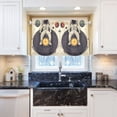 thumbnail image 5 of Yayeee Kitchen Curtains Tier Pair Light Filtering 27"x36" Rod Pocket Short Cafe Window Panel, Beige Astronaut Record, 5 of 7