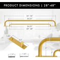 thumbnail image 5 of Double Wrap Around Blackout Curtain Rod Set - 1-inch Diameter Front Rod and 5/8-inch Diameter Back Rod, 28-48 Inch Adjustable, Royal Gold Finish, 5 of 12