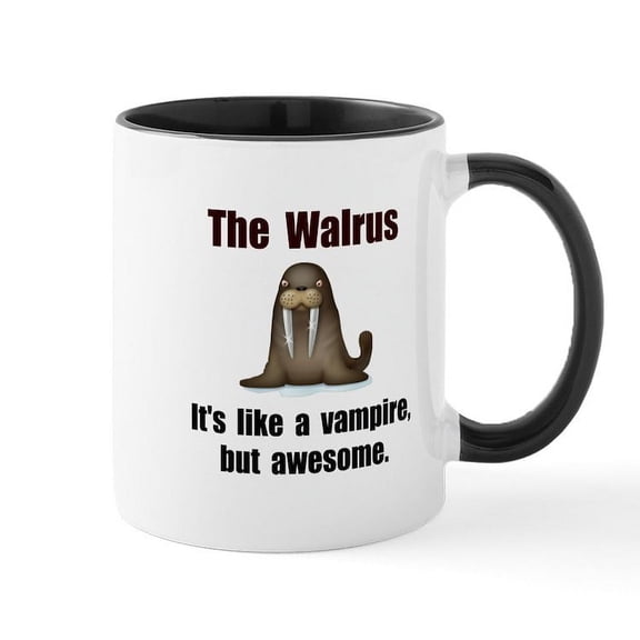 CafePress - Walrus Vampire Mug - 11 oz Ceramic Mug - Novelty Coffee Tea Cup