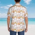 thumbnail image 4 of Balery Cute Cartoon Penguin Camisas hawaianas de manga corta para hombre, camisas playeras de corte holgado, camisas de vacaciones con botones,Large, 4 of 7