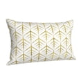 thumbnail image 2 of Disketp Pillow Covers White And Gold Geometry Pattern Throw Pillow Case Cushion Covers,Cushion For Bedroom,Couch,Home-16"X24", 2 of 8