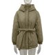 thumbnail image 5 of Chaqueta de algodón con capucha, de longitud media a larga, con estampado de rombos en la cintura, chaqueta de algodón cálida, talla grande, 5 of 6
