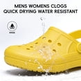 thumbnail image 4 of YHOON Garden Shoes Clogs Men and Women Marbled Clogs Slides Sandals Slip on Unisex Slippers Beach Pool Shower Water Shoes Yellow Size 6 Women/4 Men, 4 of 7