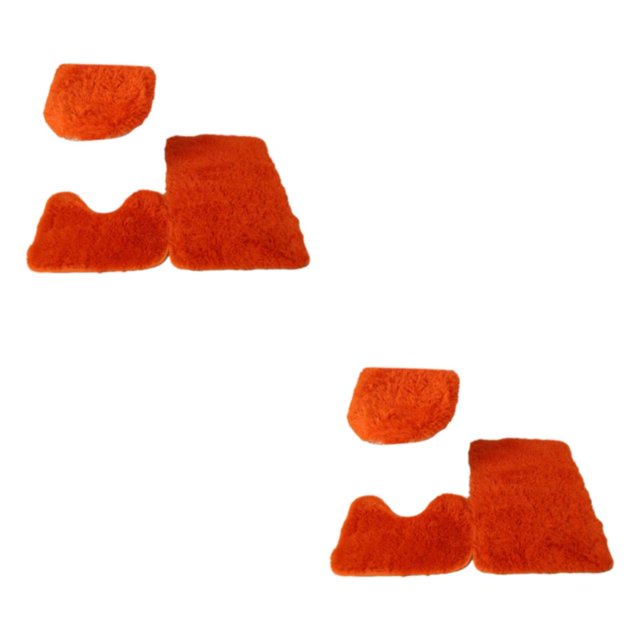 Yuarrent Juego de 3 unidades de alfombrillas de baño hechas de PU, textura , exquisito fondo antideslizante hecho a mano, buen paso Type1 NO1