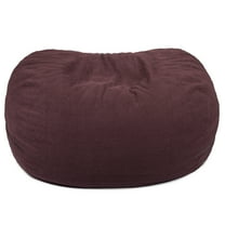 Big Joe Fuf 7Ft Giant Foam Bean Bag Chair, Oversized Couch with Removable Cover for Kids, Teens, Adults, Merlot Cloudweave, 7 Foot