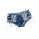 thumbnail image 5 of Pantalones cortos vaqueros, micro shorts de mezclilla a la moda para mujer, estilo casual de verano. SG, 5 of 9