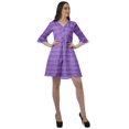 thumbnail image 3 of Moomaya Robe Chemise en Crêpe Poly pour Femmes Manches à Volants Imprimées Tenue d'Été Décontractée, 3 of 4
