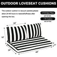 thumbnail image 2 of Outdoor Loveseat Cushion Set, 48 x 24, Water Repellent, Fade Resistant, Cushion Set for Patio Love Seat Sofa Cushions Couch, Bench, and Swing, 2 of 8