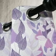 thumbnail image 4 of Ambesonne Floral Grommet Curtain, Foliage Leaves Purple, 50" x 63", Lavender Lilac Beige, 4 of 6