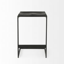 Kiran 18L x 17W x 26H Black Wood Counter Stool