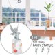 thumbnail image 4 of Estatua de hada sentada TUNC de resina para jardín decoración del hogar blanco Sencillez, 4 of 5