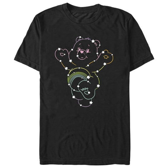 Men's Care Bears Cheer Bear Constellation Graphic Tee Black 2X Large