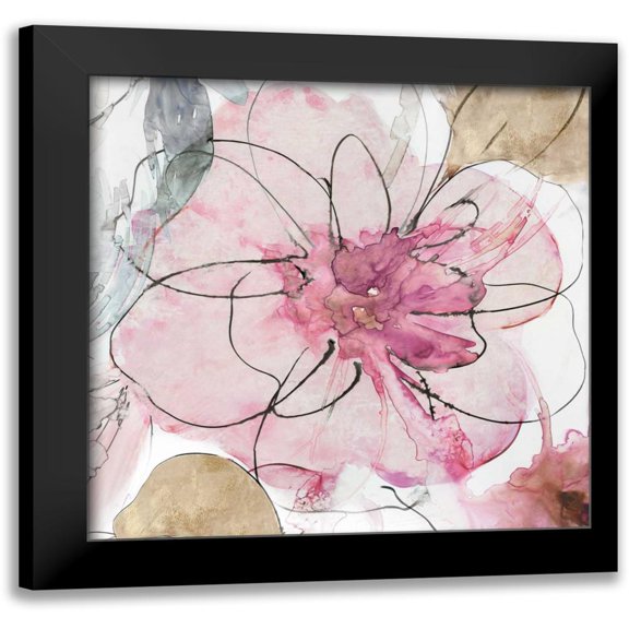Jensen, Asia 12x12 Black Modern Framed Museum Art Print Titled - Pretty in Pink I
