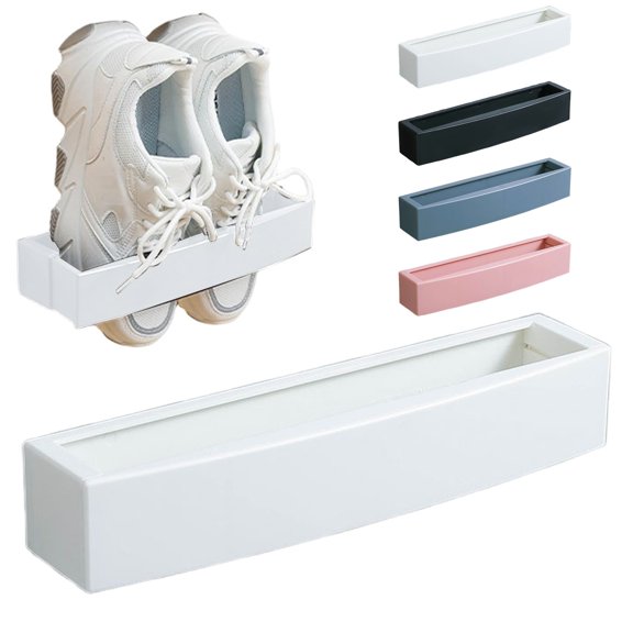 Kitecy Home Organization Wall Mounted Shoe Rack Organizer Retractable Sticky Strips Space Saving for Bedroom Kitchen Living Room Rv , Shoe Racks Wall Mounts