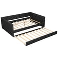 thumbnail image 5 of Euroco Upholstered Full XL Daybed with Trundle and LED Light, Black, 5 of 14