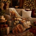 thumbnail image 3 of Rustic Autumn Still Life, Cozy Festive Scene, Warm Flannel Blanket for Cabin and Lodge with Detailed Artwork with Rich Color Accents, Art Lovers Thanksgiving Gift, Festive Home Decor, 3 of 9
