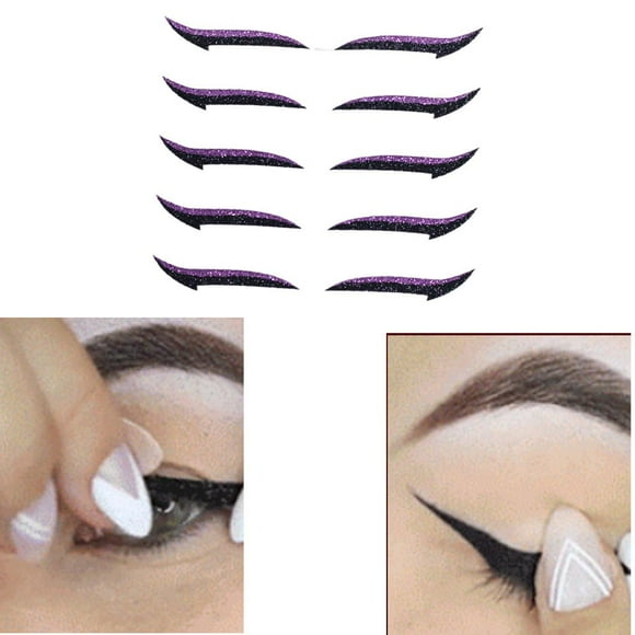 de delineador de ojos perezosas, pntil, cinta para párpados, 5 pares shamjiam pestañas pegatinas