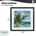 thumbnail image 4 of Stupell Industries Coastal Lush Palm Watercolor View Black Framed Print Under Glass, 13 x 13, by Mauro Devereaux, 4 of 8