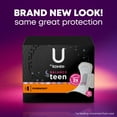 thumbnail image 2 of U by Kotex Balance Sized for Teens Ultra Thin Overnight Pads with Wings, 24 Count (Packaging May Vary), 2 of 9