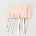 thumbnail image 4 of 5 Pcs Kit de Retrait des Points Noirs Professionnel en Acier Inoxydable Outil Extracteur de Boutons et Comédons Kit de Retrait de l'Acné, 4 of 10