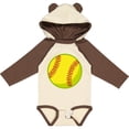 thumbnail image 3 of Inktastic Personalized Softball Boys or Girls Long Sleeve Baby Bodysuit, 3 of 5