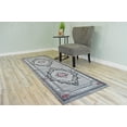 thumbnail image 6 of GLAMOUR 3D Hand Carved Traditional Rug Oriental Floral 9'2''x12'5'' Grey Red, 6 of 10