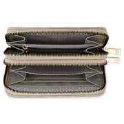 Daisy Fuentes Diagonally Quilted Compact Wallet for Women, Birch