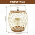 thumbnail image 3 of Tzdxfgl Coffee Pod Holders Basket with Wooden Lid, Large Capacity Coffee K Cup Holders for Counter, Gold, 3 of 11