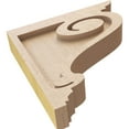 thumbnail image 6 of 2"W x 10"D x 10"H Thin Scroll Rough Cedar Woodgrain TimberThane Corbel, Primed Tan, 6 of 6