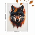 thumbnail image 3 of Qisvanset 12x16 Inch 2D Flat Framed Canvas Art, Constellation Wolf Mystical Wildlife Nature Home Wall Art Decor, 3 of 5