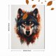 thumbnail image 3 of Qisvanset 12x16 Inch 2D Flat Framed Canvas Art, Constellation Wolf Mystical Wildlife Nature Home Wall Art Decor, 3 of 5