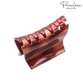 thumbnail image 4 of Parcelona French Clasp Metallic Maroon Red Medium 3 Inch Jaw Hair Claw Clip, 4 of 16