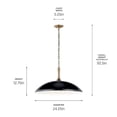 thumbnail image 4 of 52637BK Kichler Lighting Delarosa - 1 Light Pendant In Traditional Style-12.75 Inches Tall and 24.25 Inches Wide-Black Finish, 4 of 6