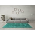 thumbnail image 3 of Ahgly Company Indoor Rectangle Oriental Turquoise Blue Industrial Area Rugs, 7' x 10', 3 of 4