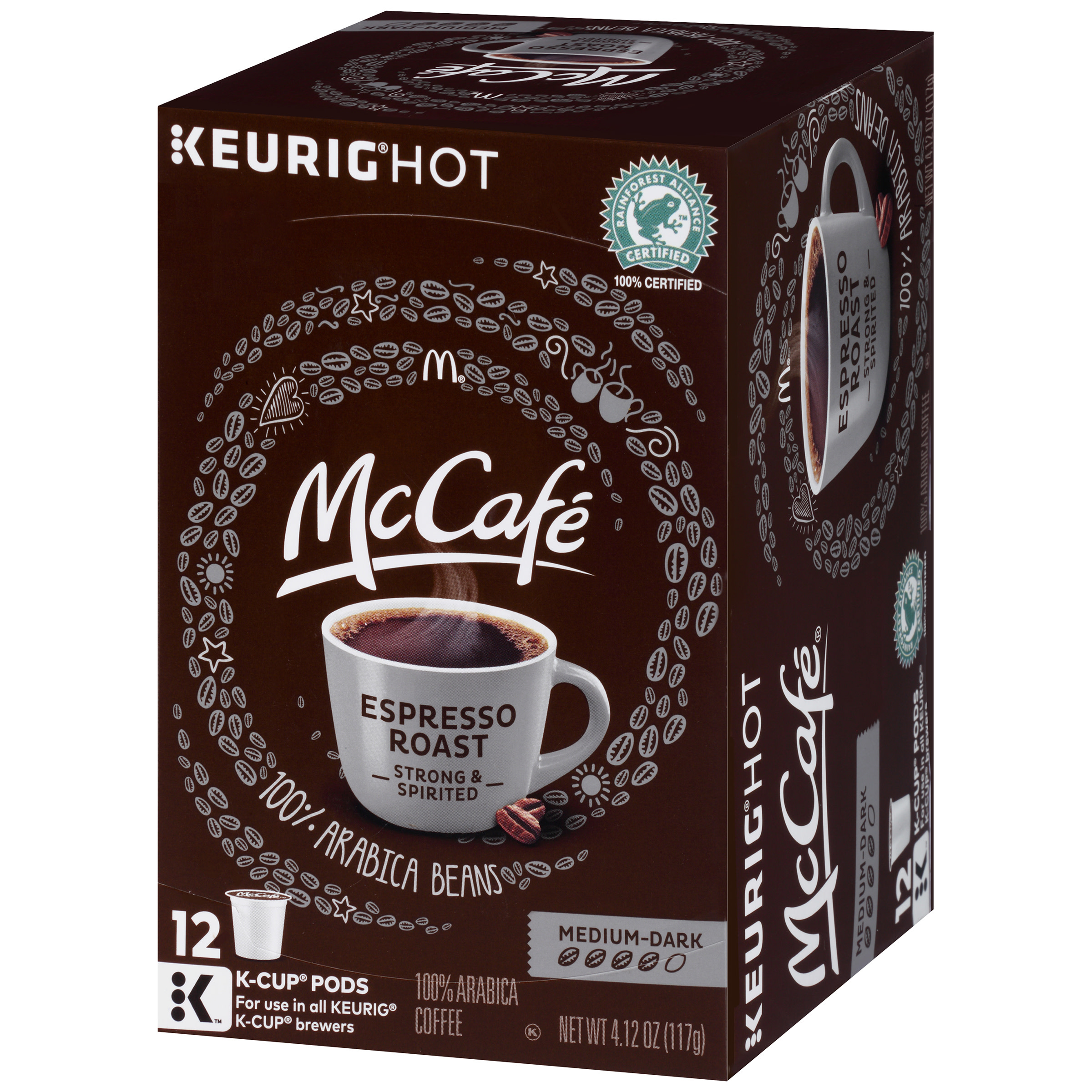 McCafe Medium-Dark Espresso Roast Coffee K-Cup Pods, Caffeinated, 12 ct - 4.12 oz Box - image 4 of 7