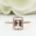 thumbnail image 2 of HeartsAndYou 2.3ct Natural Morganite & Diamond Engagement Ring Halo 14k SOLID Yellow Gold, 2 of 9