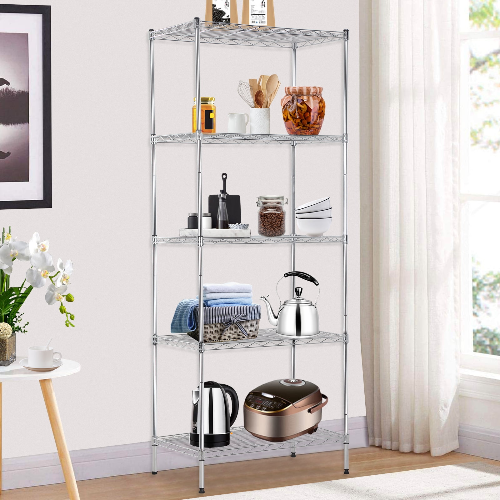 NiamVelo 5 Tier Storage Shelves Heavy Duty Metal Shelf for Garage