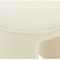 thumbnail image 5 of SAFAVIEH Couture Vivie Modern Faux Shearling Ottoman, Ivory, 5 of 6