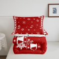 thumbnail image 4 of YST Red Christmas Comforter Set Christmas Tree And Snowflake Bedding Comforters & Sets King Size Boho Xmas Holiday Decorative Bedding For Boys Girls Kids Snowflake Decorations Room Decor, 4 of 5