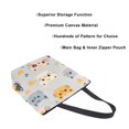 thumbnail image 3 of FORMRS Womens Canvas Tote Bag with Zipper Inner Pocket Shoulder Handbag, Cute Cartoon Cat, 3 of 7