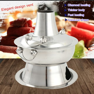 Chinese Hot Pot Old Beijing Hotpot with Handles Vintage Practical  Multifunctional Stainless Steel Hot Pot Traditional Chinese Small Hot Pot  18cm