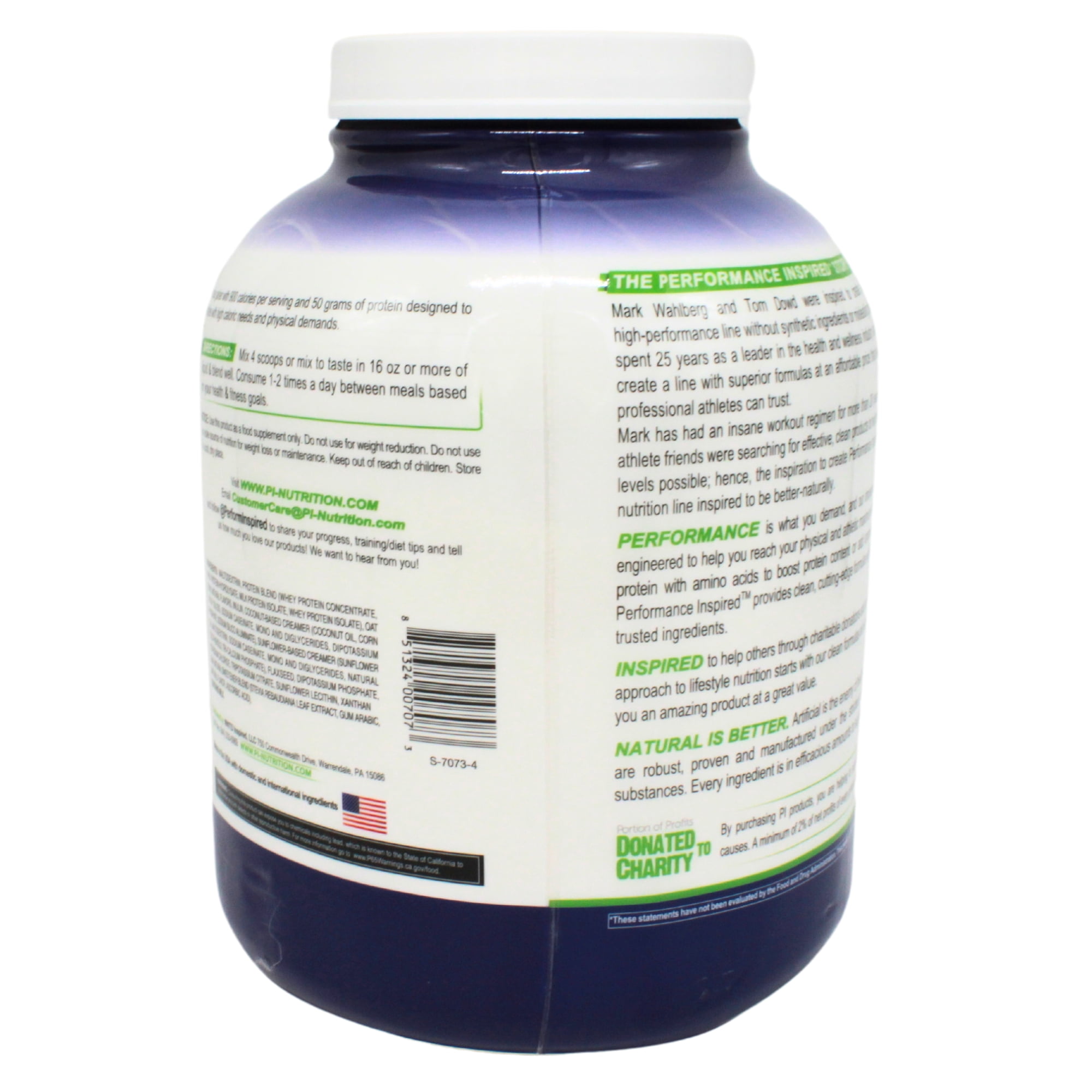 Performance Inspired Nutrition - Smart Mass Gainer Powder - Recover & Rebuild Muscles - L-Glutamine – 50G Protein - Creatine - Digestive Enzymes - Vanilla Bean Ice Cream - 6 Lbs